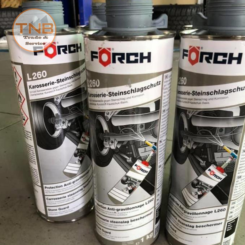 Đảm bảo chất lượng các hoá chất sơn phủ gầm là chính hãng đến từ các thương hiệu lớn như Forch, Wurth, Onzca