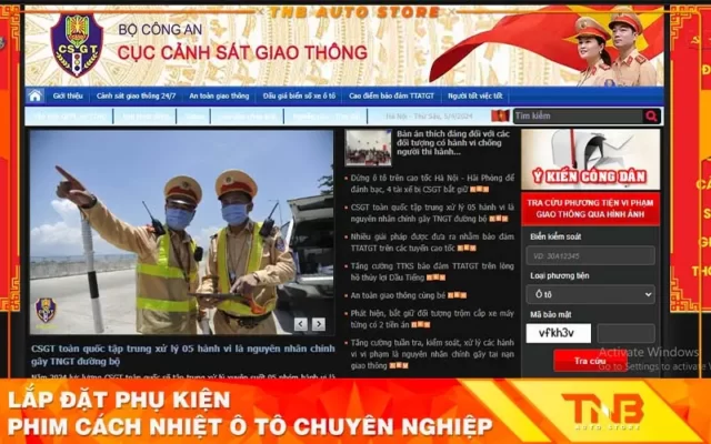 Cách tra cứu phạt nguội trên website Cục Cảnh sát giao thông