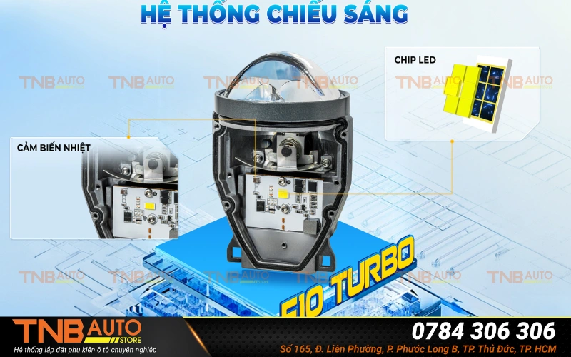 Bi gầm Led X-Light F10 Turbo có hiệu năng chiếu sáng vượt trội