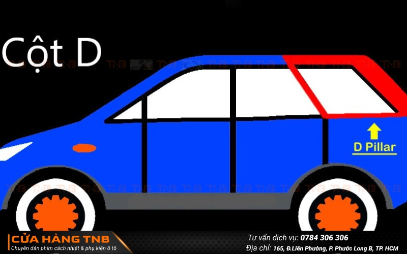 Cột D xe ô tô (D-pillar) (nếu có)