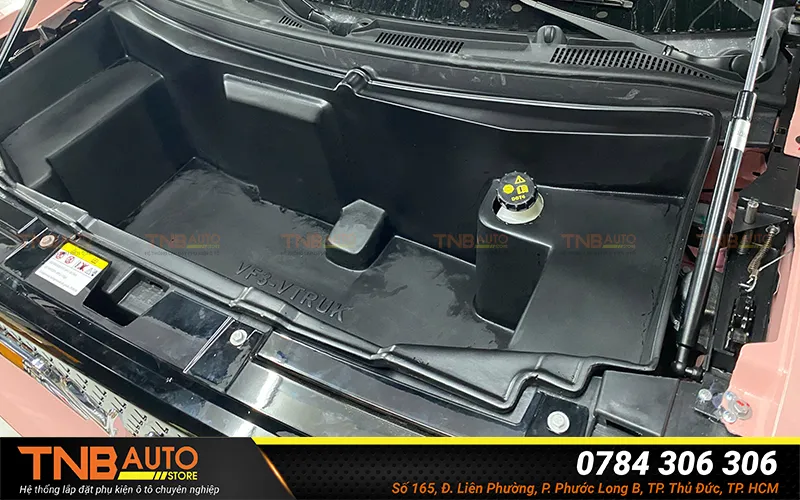 Cốp trước Vinfast VF3 dung tích 95L - Mở cơ, tích hợp ngàm khóa an toàn 34 Khi sử dùng cốp trước VF3 cần biết những lưu ý