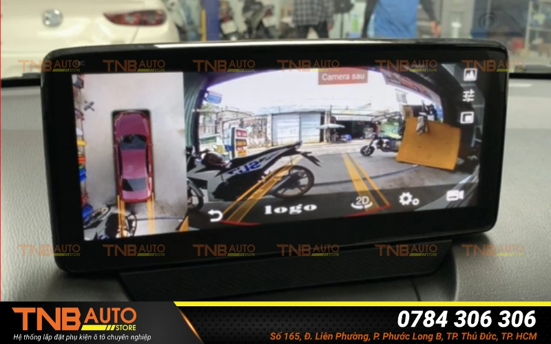 Camera 360 tăng cường an toàn cho Mazda 2