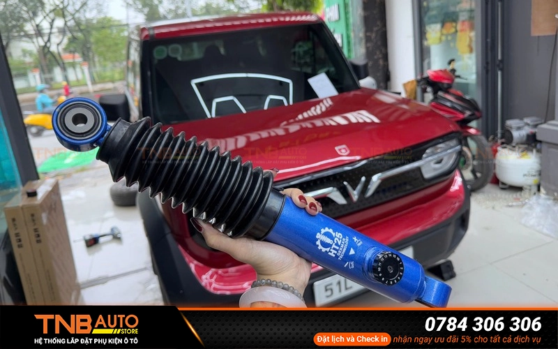 Độ phuộc cho Vinfast VF3 giúp giảm xóc hiệu quả, cải thiện sự êm ái và loại bỏ tình trạng bồng bềnh khó chịu
