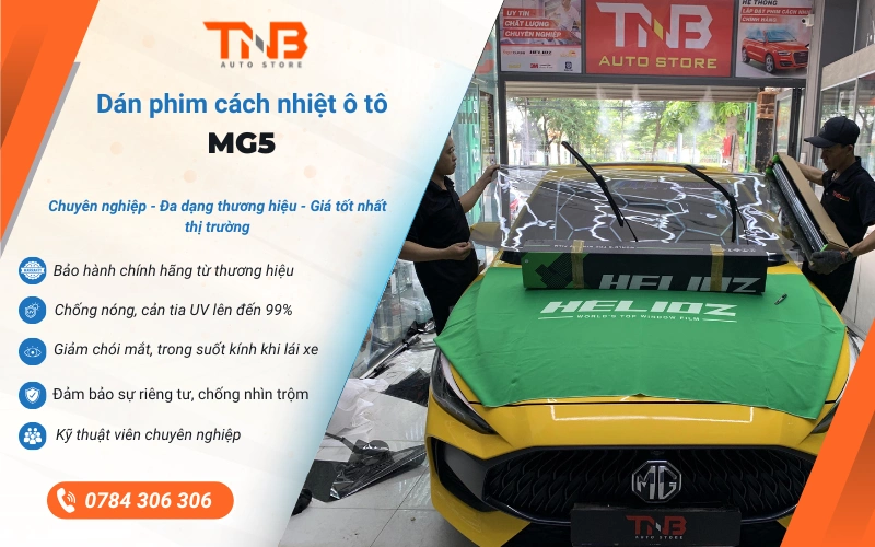 Dán phim cách nhiệt MG5 Chống nóng, cản tia UV 16