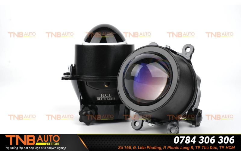 Top gói độ bi gầm Toyota Raize được ưa chuộng hiện nay 6 Đèn bi gầm HCLight Auto Blue Lens Promax 3 Inches (3 màu) có ánh sáng cực mạnh (3800LM), độ gom tốt, không gây chói mắt