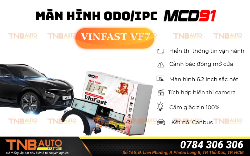 Màn hình ODO VF7 LCD 6.2 inch chính hãng MCD91 32 Ưu điểm nổi bật của màn hình ODO VinFast VF7 Eco
