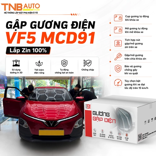 Nâng cấp gập gương điện cho VF5 1