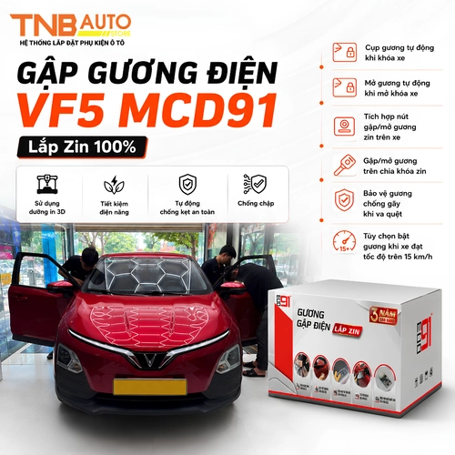 Nâng cấp gập gương điện cho VF5