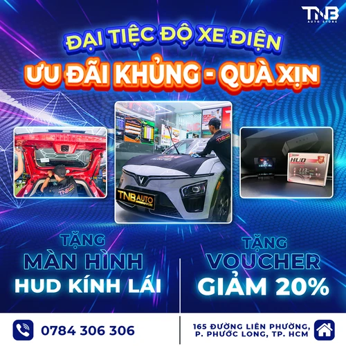 Lắp cốp điện tặng HUD và Voucher giảm 20% khi dán phim cách nhiệt hoặc PPF