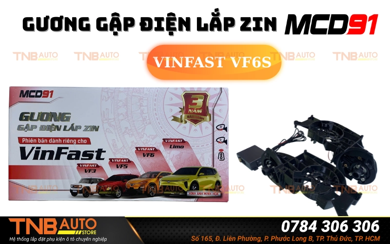 Gập gương VF6 MCD91 lắp zin, không cắt dây 18 Tính năng nổi bật của gập gương điện MCD91 cho VF6s