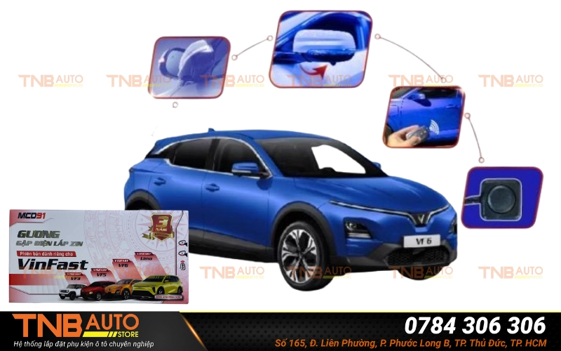 Gập gương VF6 MCD91 lắp zin, không cắt dây 19 Ưu điểm vượt trội khi lắp gập gương MCD91 VF6