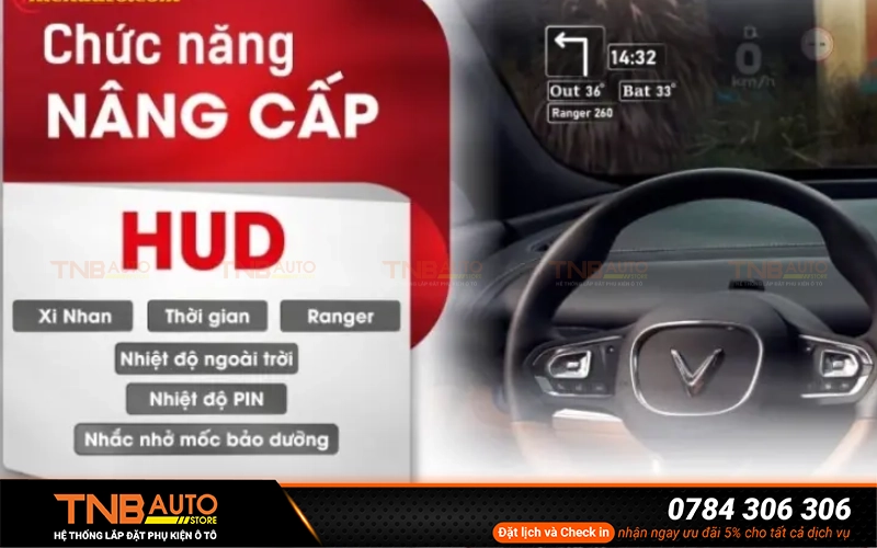 Tính năng nổi bật của màn hình HUD MCD91 dành cho VinFast VF9