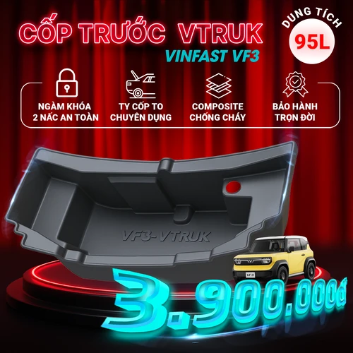 Cốp trước VF3 Vtruk chính hãng - Bảo hành trọn đời (Xem thêm)