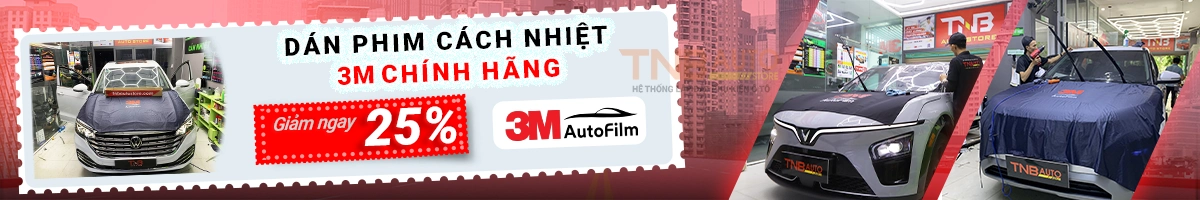 Dán phim cách nhiệt 3M nhận ưu đãi 25%