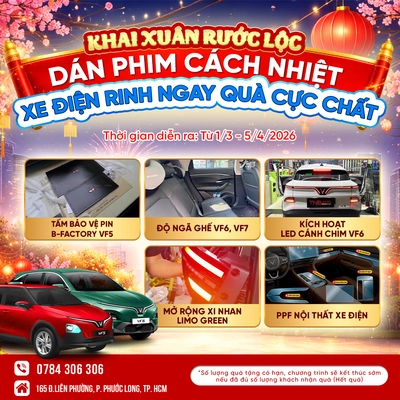 Dán phim cách nhiệt xe điện tặng ngay quà khủng