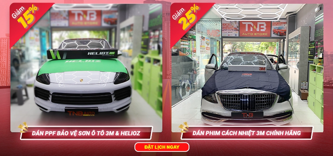 Dán phim cách nhiệt 3M giảm 25%, dán PPF giảm 15%
