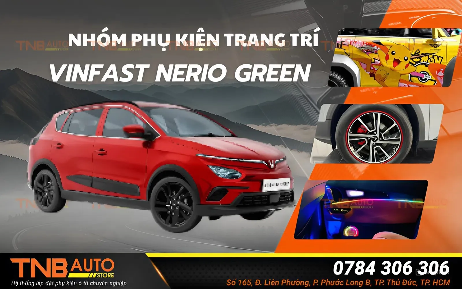 Nhóm phụ kiện VinFast Nerio Green trang trí – cá nhân hóa