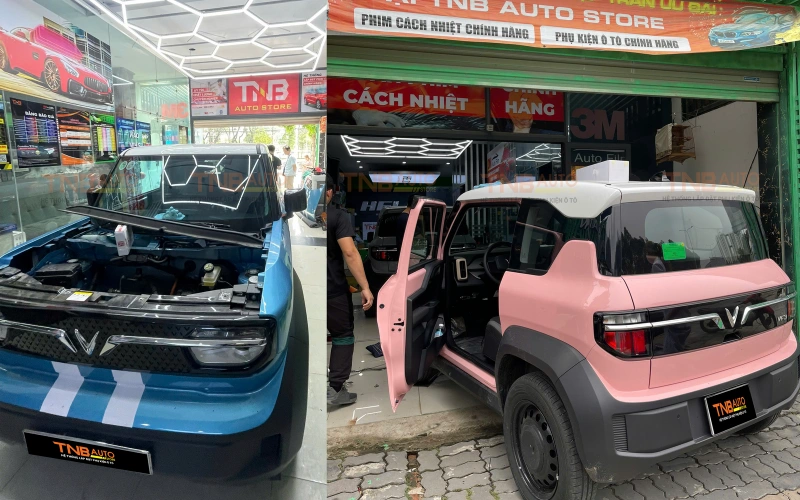 Thi công lắp cốp trước VF3 tại Hệ thống TNB Auto