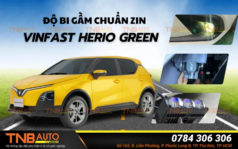 Độ bi gầm VinFast Herio Green giúp tăng khả năng chiếu sáng đảm bảo an toàn hơn trong quá trình di chuyển