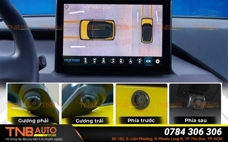 Lắp Camera 360 Vinfast VF3 cắm giắc, tích hợp cảm biến 12 Camera 360 MCD91 VF3 là một trong những phụ kiện quan trọng mang lại sự an toàn và tiện lợi vượt trội cho người lái