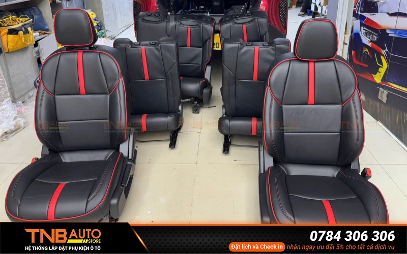 Bọc ghế da Vinfast VF5 chuẩn form cao cấp, sang trọng 18 Bọc ghế da cho VinFast VF5 đang trở thành xu hướng được đông đảo chủ xe lựa chọn nhờ vào tính thẩm mỹ, tiện lợi và độ bền vượt trội so với ghế nỉ nguyên bản