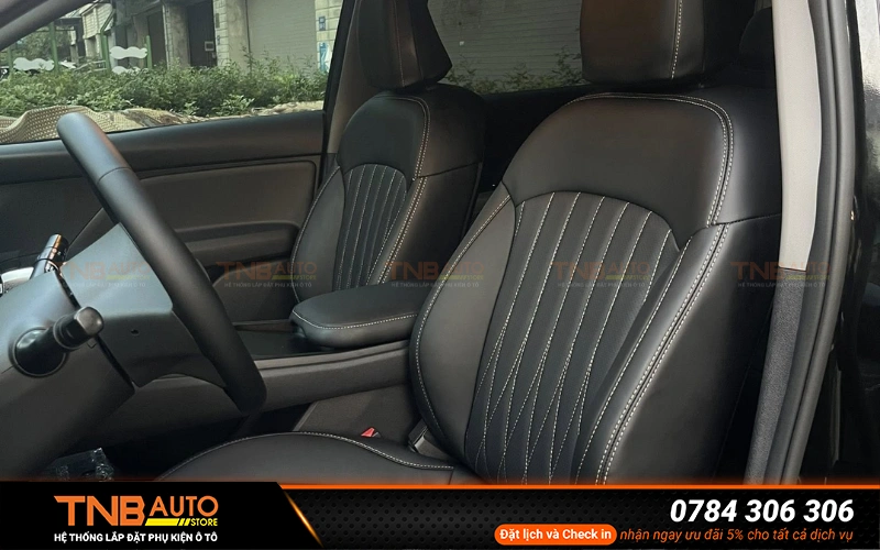 Bọc ghế da Vinfast VF5 chuẩn form cao cấp, sang trọng 19 Bọc ghế da cho VinFast VF5 giúp người lái và hành khách luôn thoải mái trong suốt hành trình