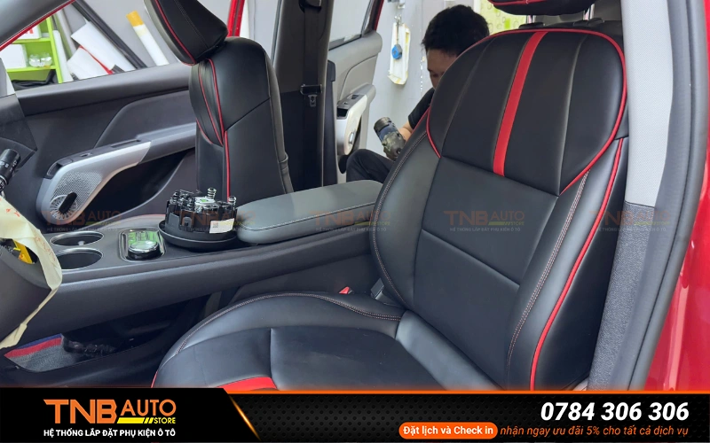 Bọc ghế da Vinfast VF5 chuẩn form cao cấp, sang trọng 23 Hệ thống lắp đặt phụ kiện ô tô TNB Auto Store là lựa chọn đáng tin cậy hàng đầu tại TP. HCM về bọc ghế da Vinfast VF5
