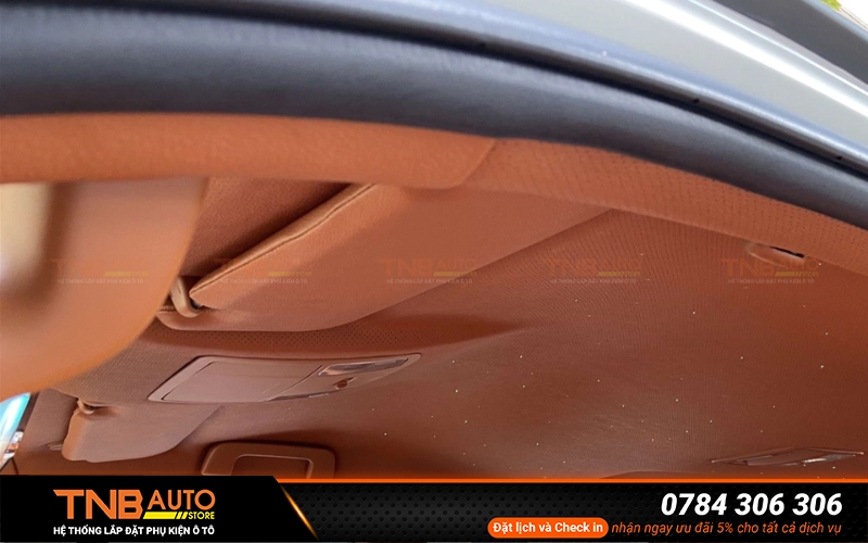 Bọc trần Limo Green cao cấp, sang trọng 21 Bọc trần da lộn (Alcantara) VinFast Limo Green