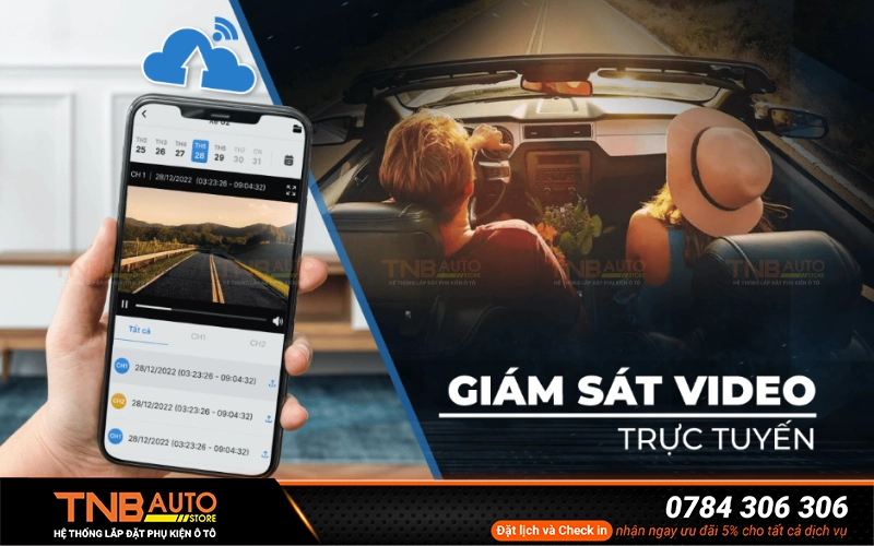 Người dùng có thể xem trực tiếp hình ảnh từ cả hai camera trên điện thoại thông qua ứng dụng VietMap