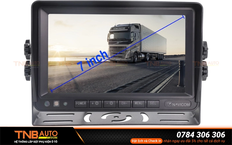 Camera xe tải Navicom GT8 trang bị màn hình 7 inch