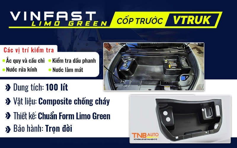 Cốp trước VinFast Limo Green VTRUK tiêu chuẩn