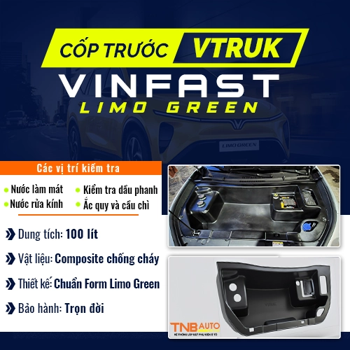 Cốp trước Vinfast Limo Green VTRUK giá tốt, tăng không gian chứa đồ 20