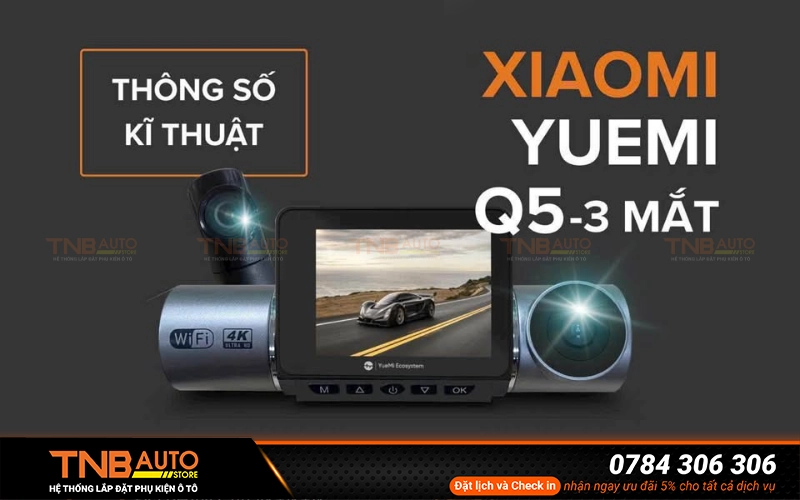 Thông số kỹ thuật camera hành trình 3 mắt YUEMI Q5