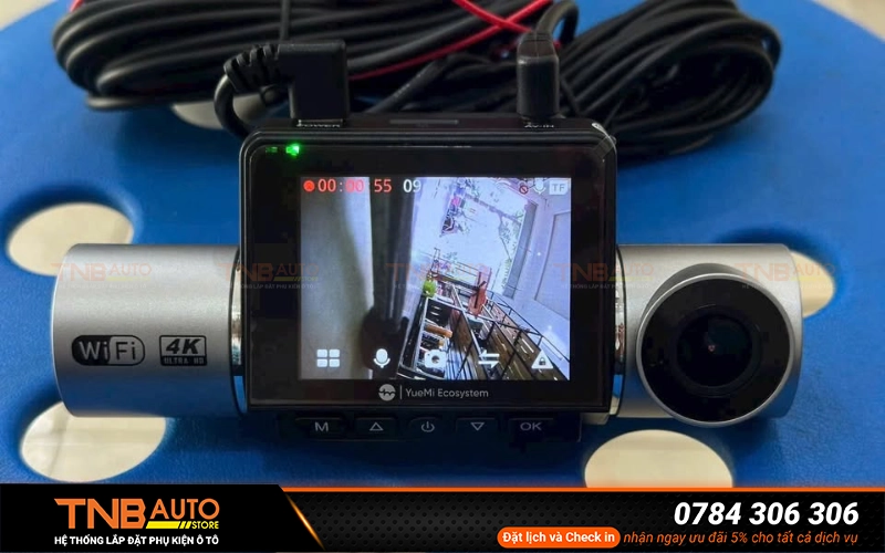 Quy trình lắp đặt camera hành trình Yuemi Q5 tại TNB Auto