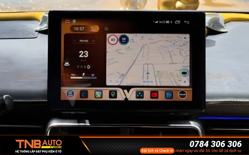 MHU Android Limo Green hoạt động theo dạng module cắm thêm, không cần thay thế màn hình gốc