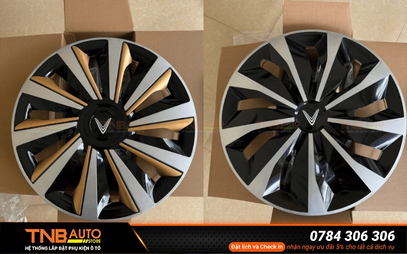 Ốp mâm VinFast Limo Green giúp che đi phần kim loại nguyên bản vốn khá đơn giản mang đến diện mạo thể thao, sang trọng và cá tính hơn