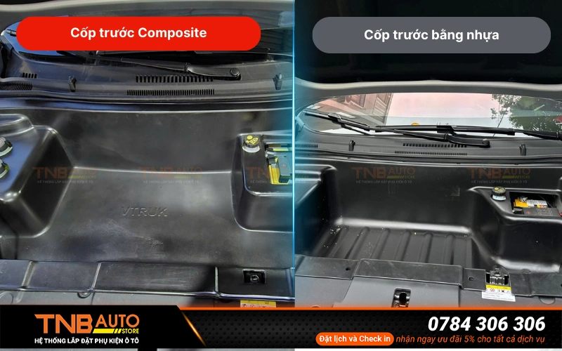 So sánh chi tiết cốp trước bằng nhựa và cốp trước composite