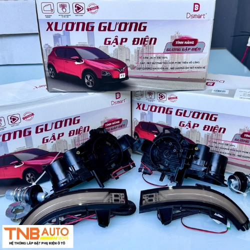 Gập gương điện kèm LED xi nhan cho Limo Green 1