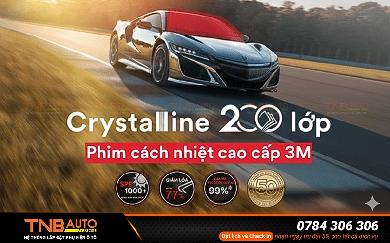 3M Crystalline là dòng phim cách nhiệt cao cấp ứng dụng công nghệ đa lớp quang học