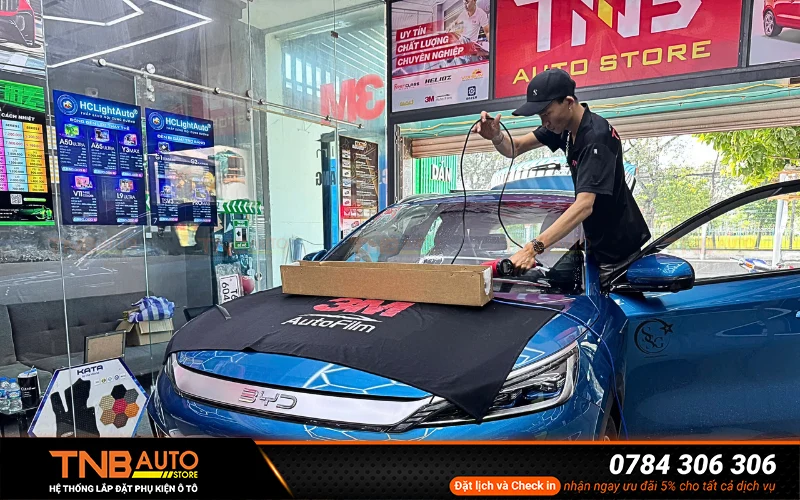 Hệ thống TNB Auto - Đơn vị chuyên thi công lắp đặt phụ kiện xe BYD Atto 3 chính hãng tại Tp. HCM