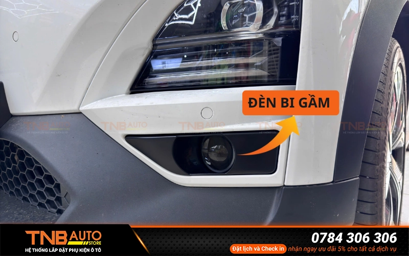 Đèn bi gầm giải pháp tăng sáng tầm thấp, hỗ trợ quan sát rõ trong điều kiện thiếu sáng cho xe ô tô điện 