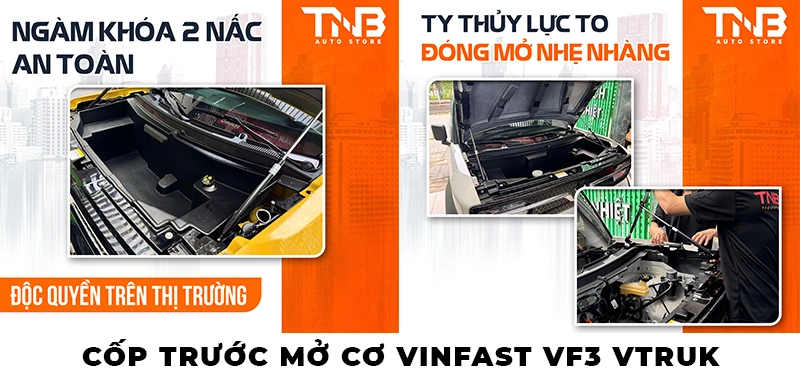 Cốp trước Vinfast VF3 mở cơ Vtruk