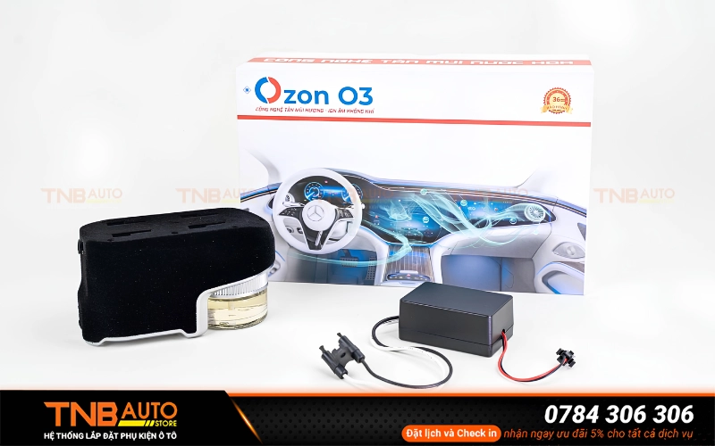 Bộ tản mùi nước hoa và tạo ion âm Ozon O3 để khuếch tán trực tiếp vào dàn lạnh điều hòa ô tô giúp hương thơm lan tỏa nhanh, đều và tự nhiên khắp khoang xe