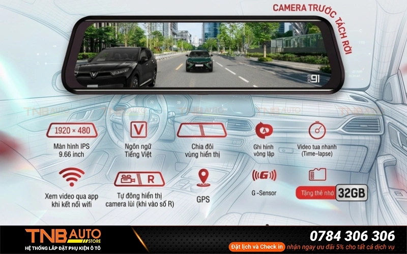 Các tính năng nổi bật của camera gương điện tử D4LUX 