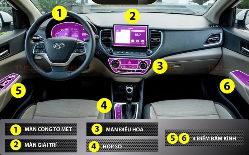 Dán PPF nội thất Hyundai Accent “xịn” bảo hành trọn đời 14 Những vị trí nội thất dễ bị ảnh hưởng nhất nên dán PPF