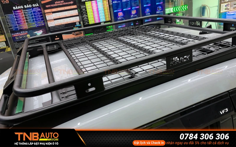 Quy trình lắp giá nóc/baga nóc VinFast Minio Green đúng chuẩn kỹ thuật tại TNB Auto