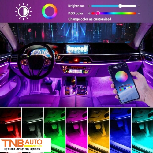 Led viền nội thất ô tô 64 + triệu màu sắc độc đáo 10