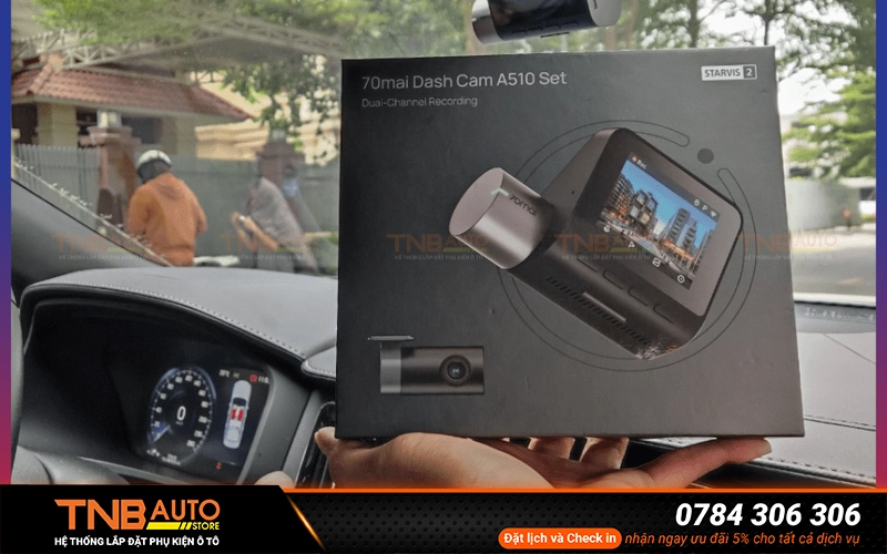 Tổng hợp camera hành trình kết nối wifi tốt nhất 2026 6 Camera hành trình 70mai A510 có 2 mắt camera ghi hình trước sau tích hợp hệ thống hỗ trợ lái xe thông minh ADAS