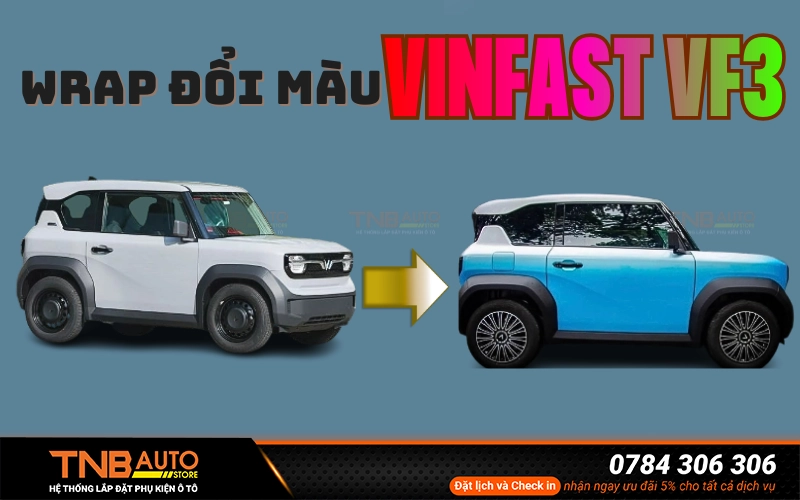 Dán decal đổi màu xe VinFast VF3 hay còn gọi là wrap đổi màu xe VinFast VF3 là giải pháp sử dụng các loại decal chuyên dụng để phủ (Dán) lên bề mặt thân vỏ xe VinFast VF3