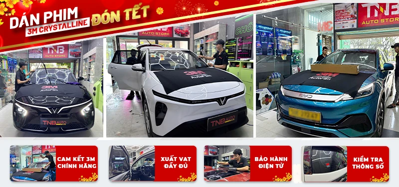 Dán 3M Crystalline tặng ngay 4,5 triệu và quà tặng giá trị tại Hệ thống TNB Auto
